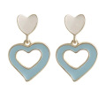 Shangjie OEM Joyas Fashion Women Pendientes Ins Dainty Pendientes de doble color Joya Fresh Jewely Pendientes de corazón